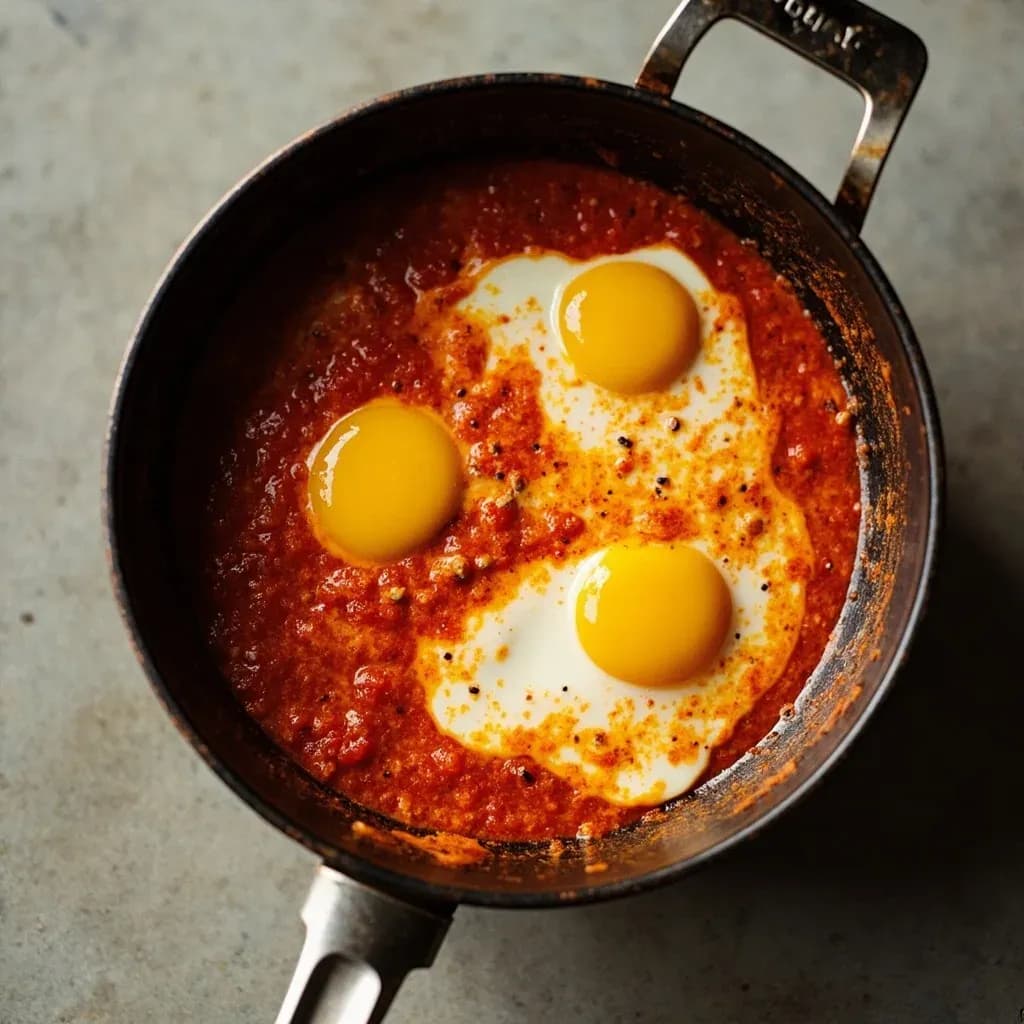 Poaching Eggs in Sauce