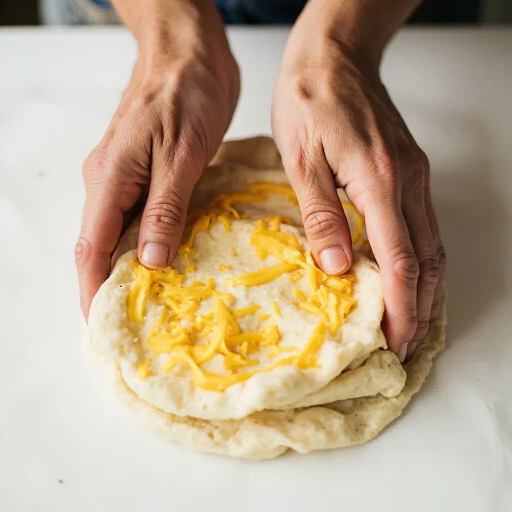 Stuffing Pupusas