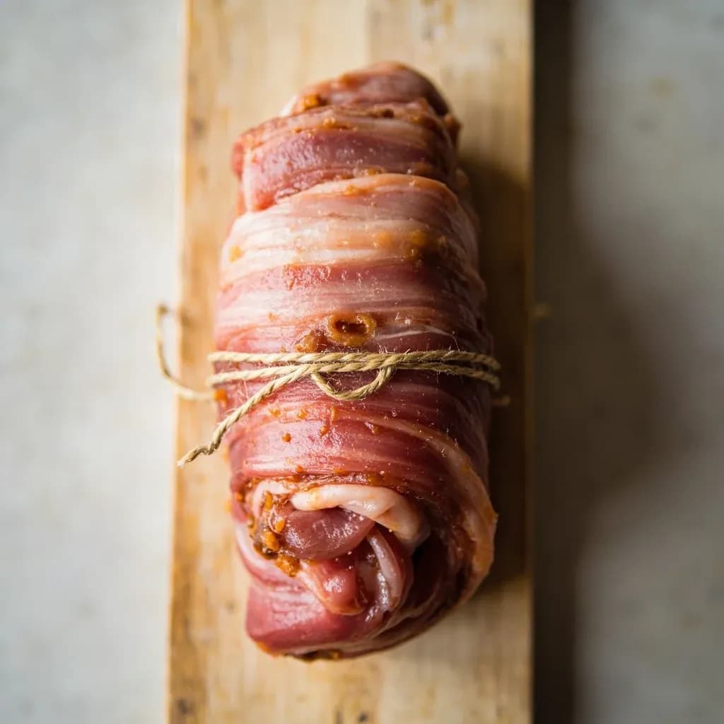 Rolling and Tying Chashu