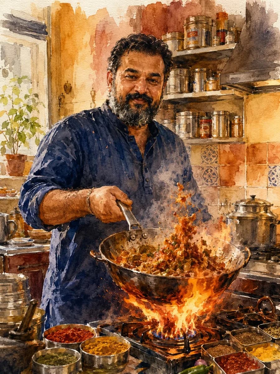 Bilal Anwar — watercolor portrait
