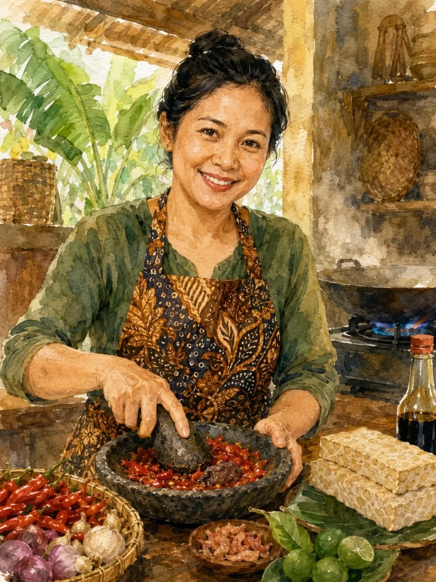 Dewi Pratama — watercolor portrait