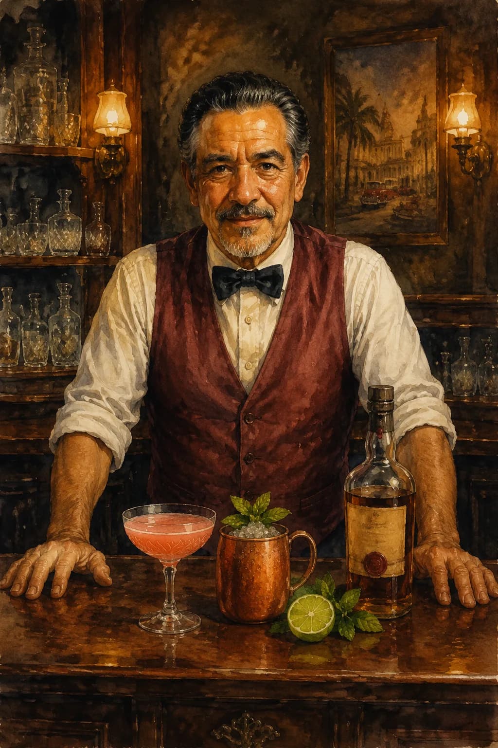 Ernesto Aguilera — watercolor portrait