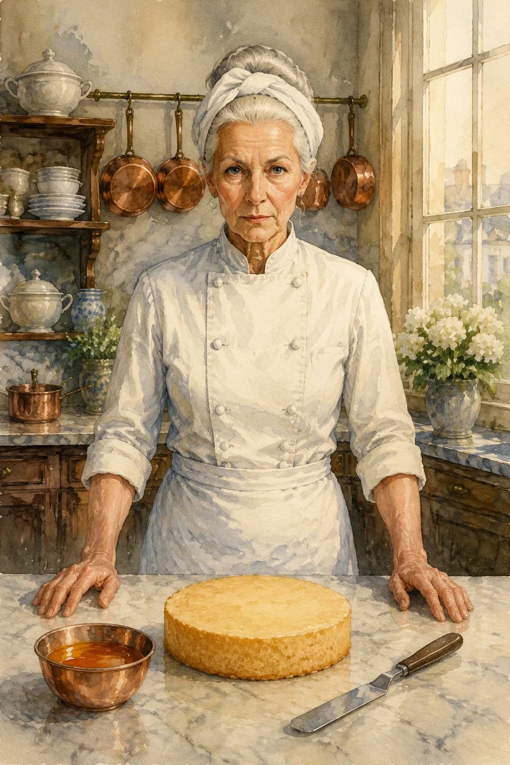 Helene Moreau — watercolor portrait