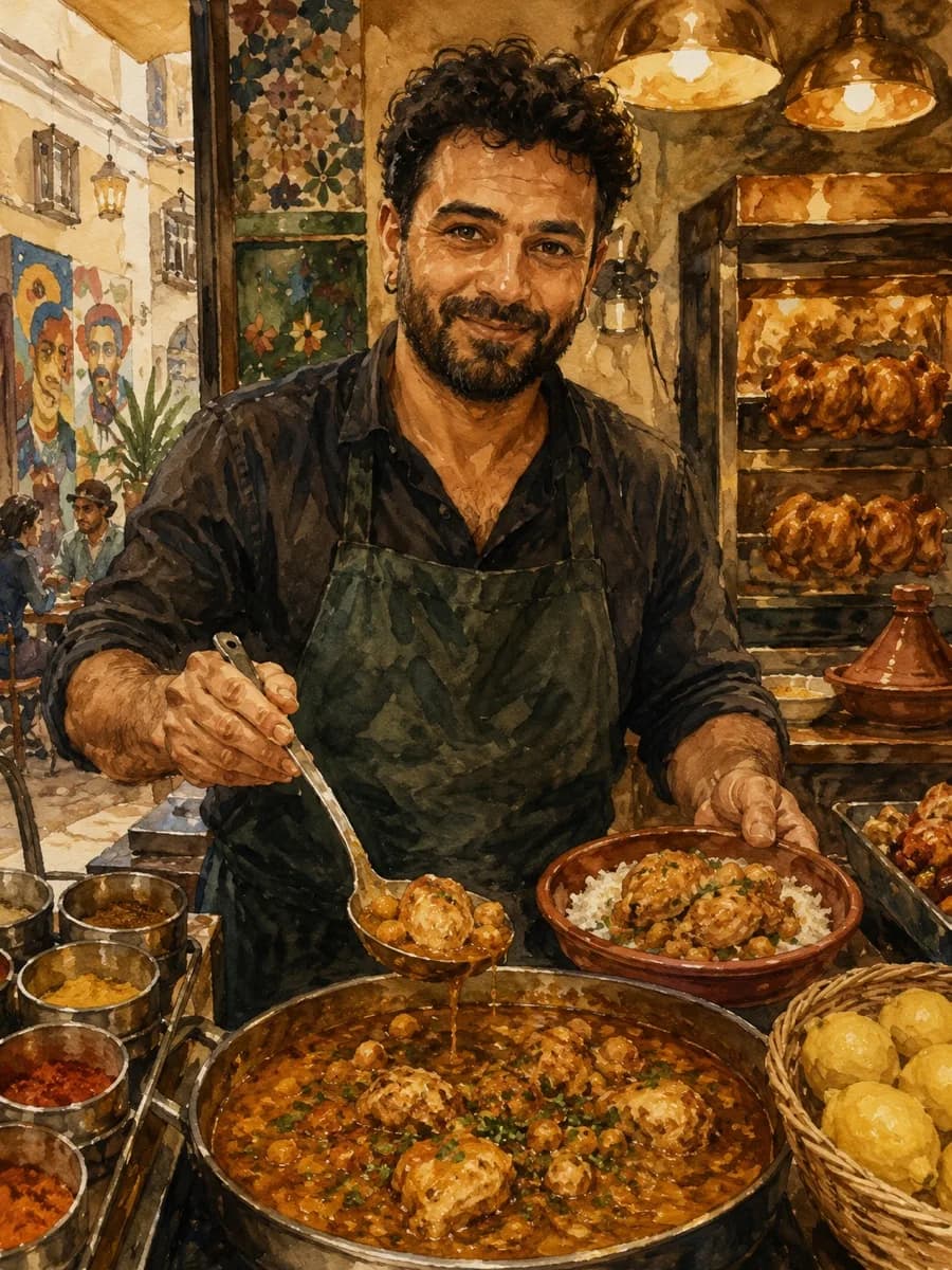 Imran Qureshi — watercolor portrait