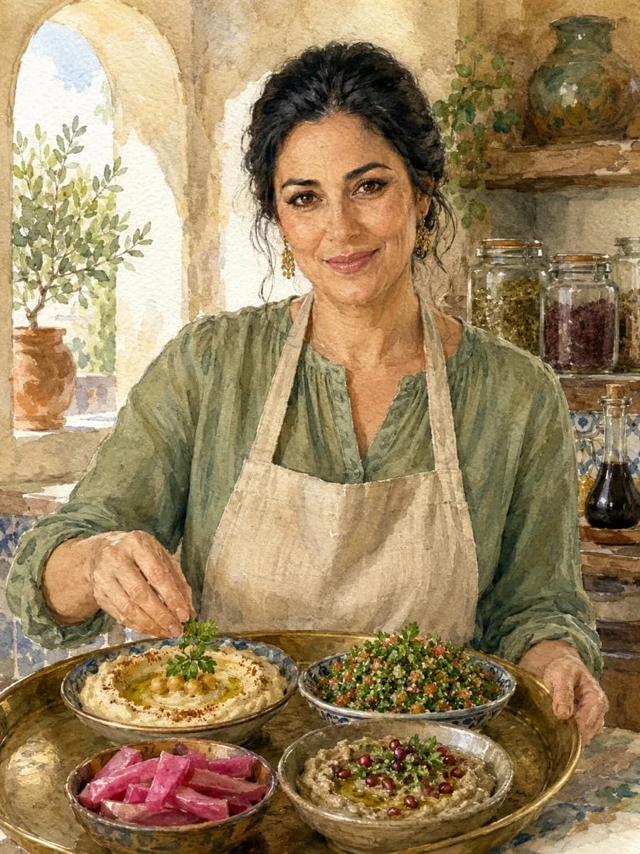 Nadia Hariri — watercolor portrait