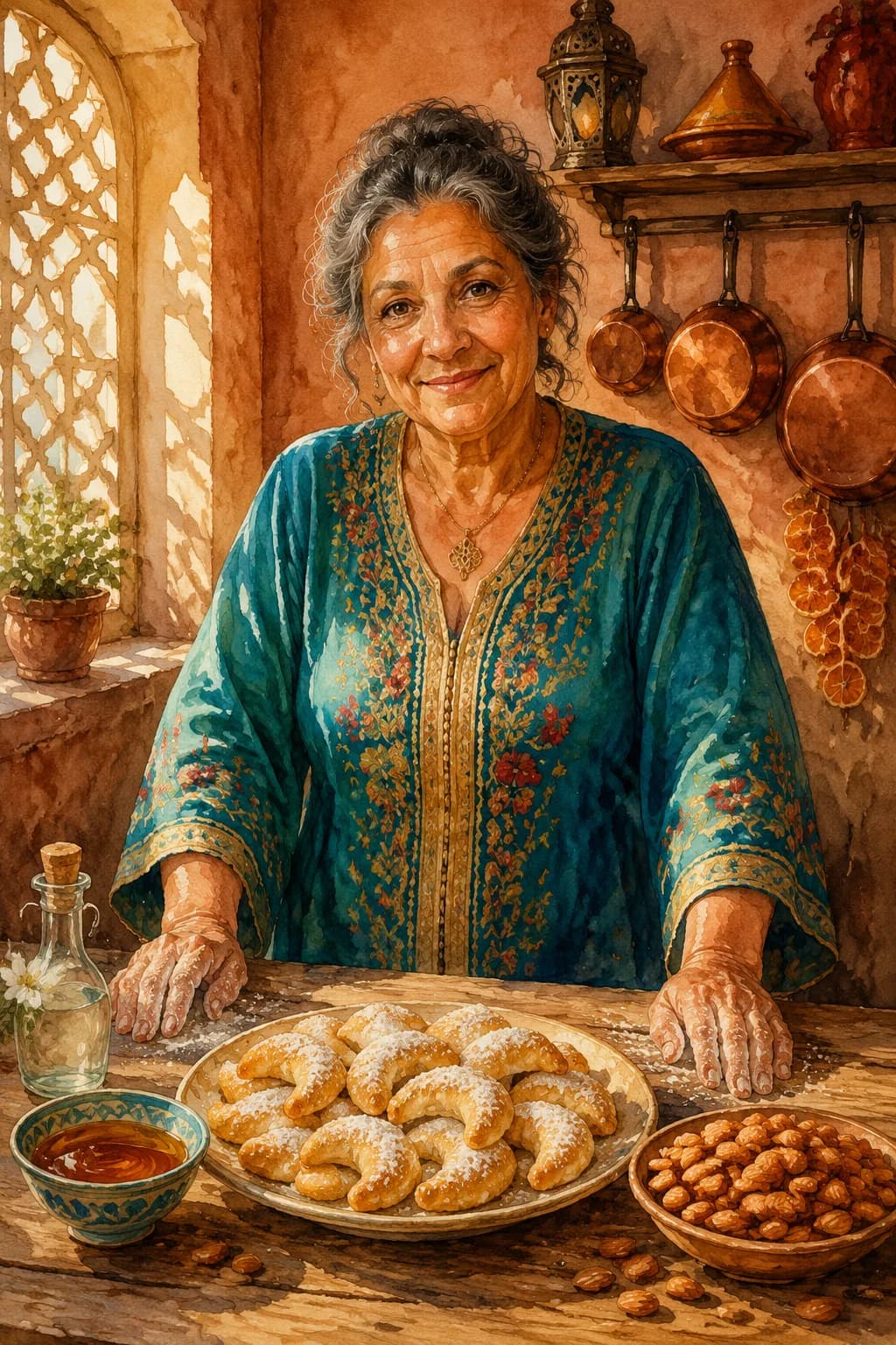 Naima Benali — watercolor portrait