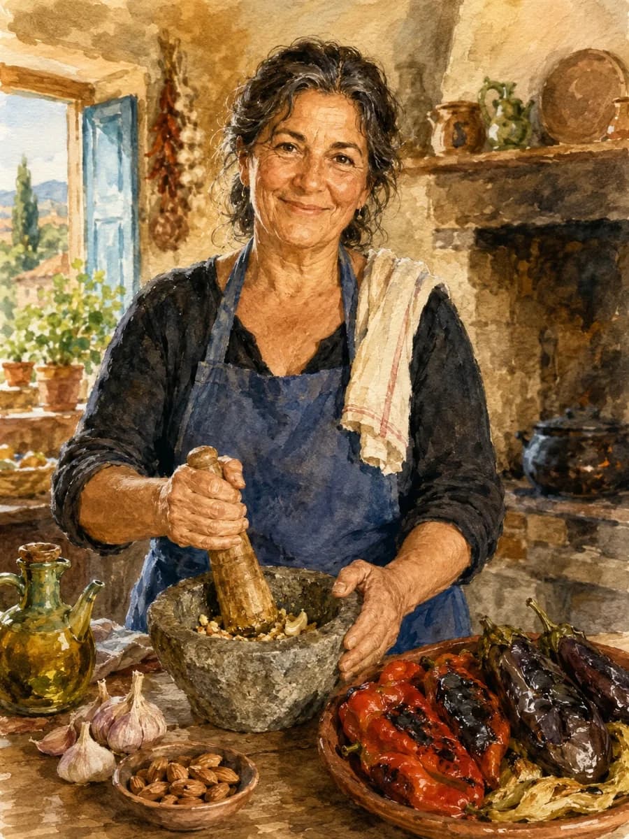Núria Ferrer — watercolor portrait
