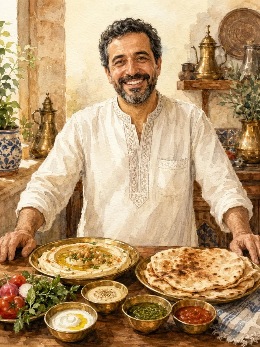 Omar Haddad — watercolor portrait