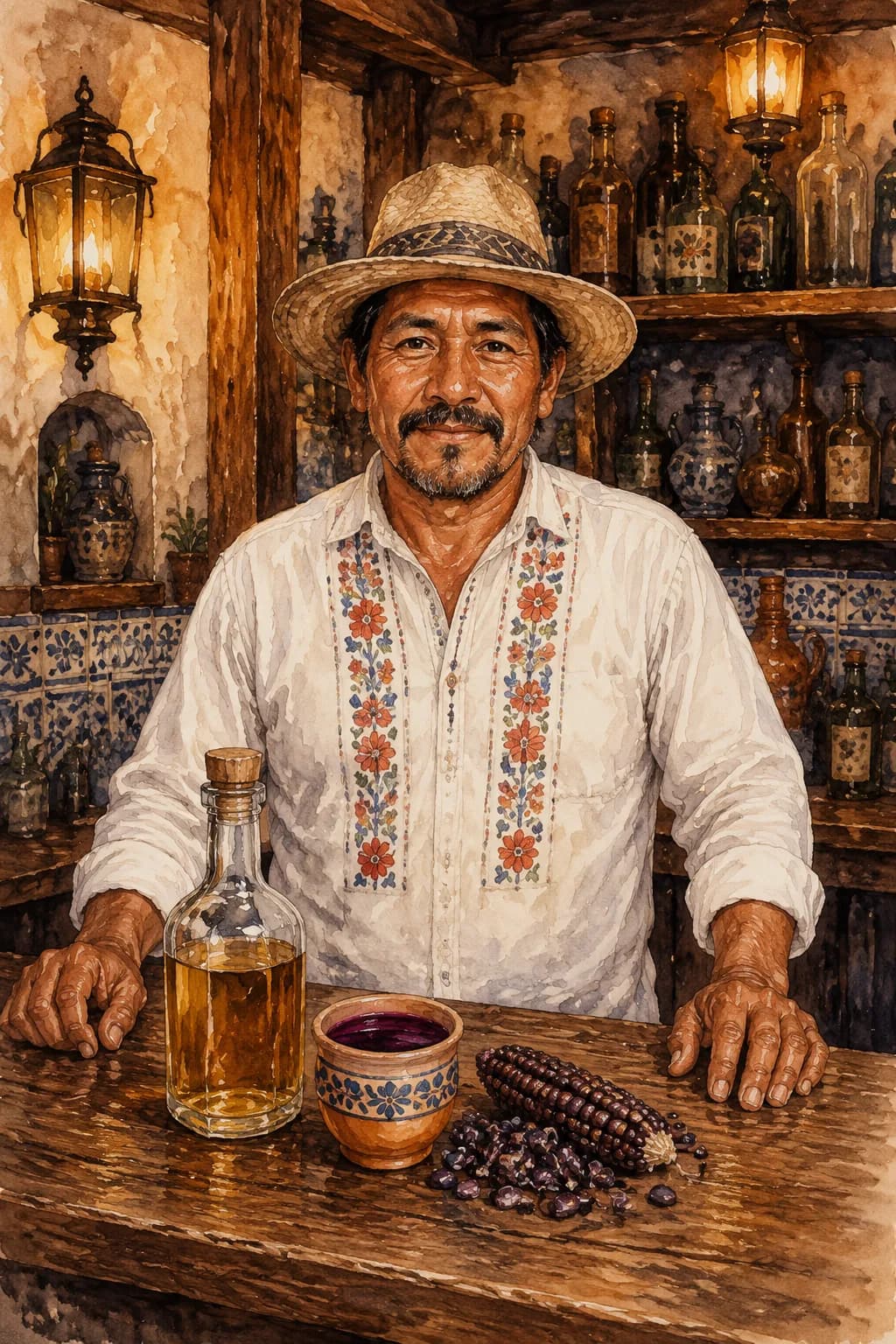 Sebastián Quispe — watercolor portrait