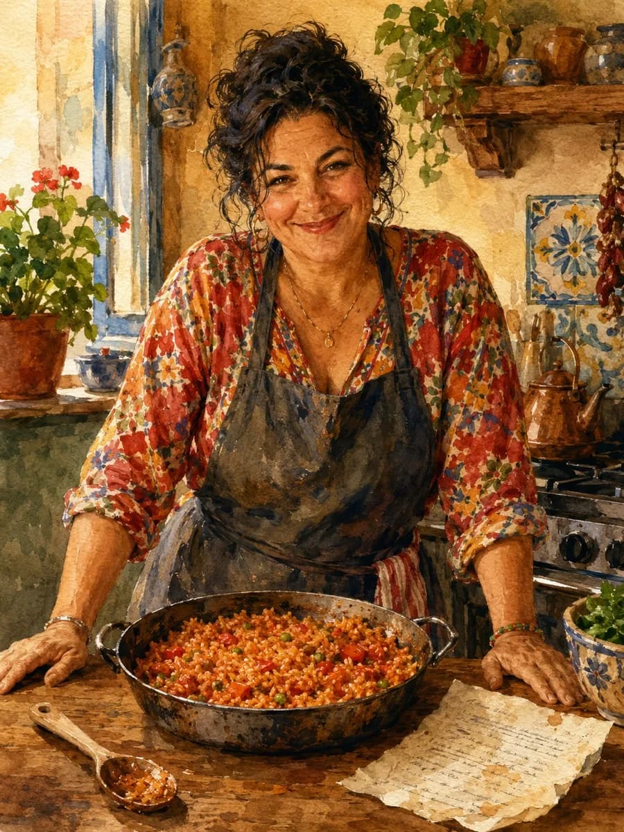 Sol Ortega — watercolor portrait