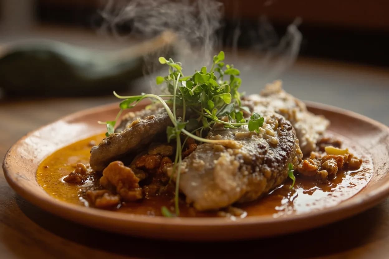 tasajo de tiburón (air-cured shark) — a signature plate from Afro-Mexican Coastal Cuisine (Costa Chica) cuisine, prepared in the regional style.