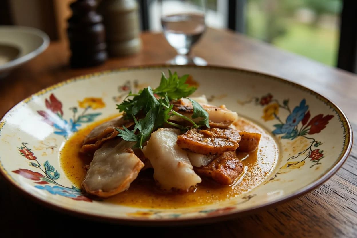 Merluza a la sidra — a signature plate from Asturian cuisine, prepared in the regional style.