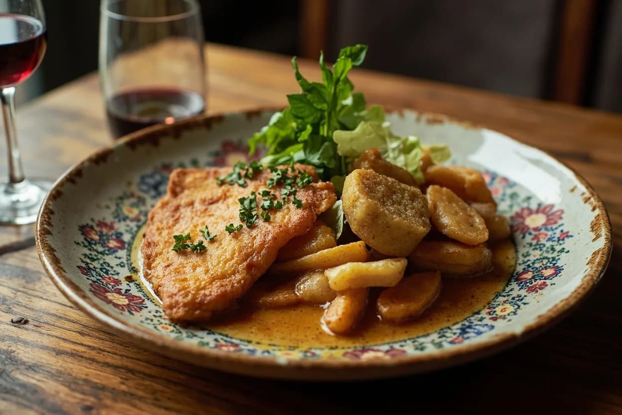Wiener Schnitzel — a signature plate from Austrian (Heuriger & Viennese) cuisine, prepared in the regional style.