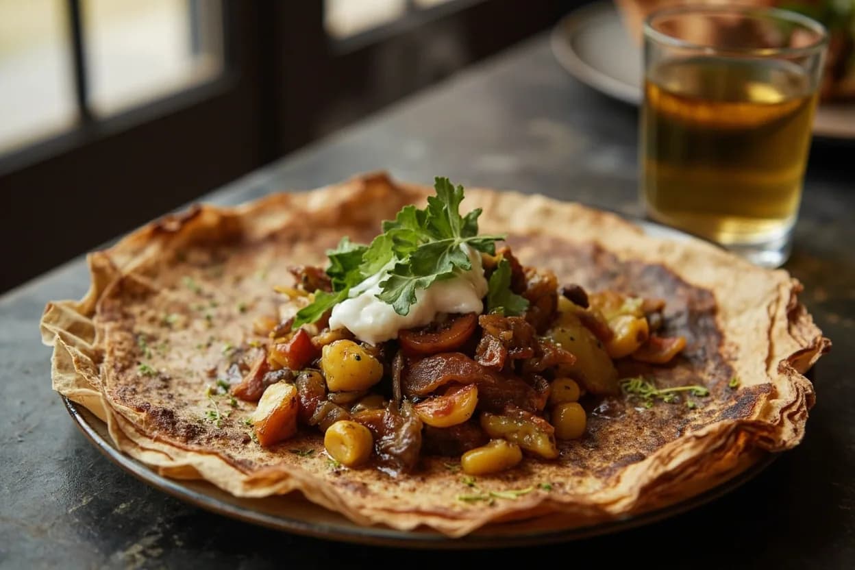 galette de sarrasin (buckwheat crêpe) — a signature plate from Breton cuisine, prepared in the regional style.