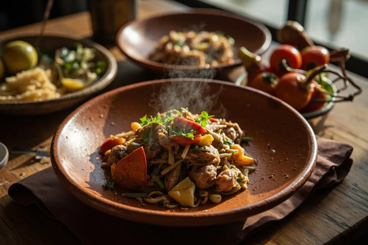 lomo saltado — a signature plate from Chifa (Peruvian-Chinese) cuisine, prepared in the regional style.