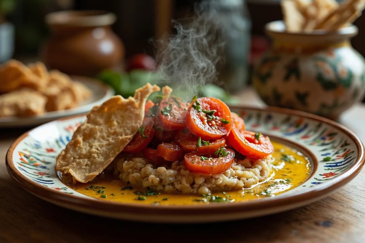 dakos (barley rusk with tomato, mizithra/anthotyros, olive oil) — a signature plate from Cretan cuisine, prepared in the regional style.