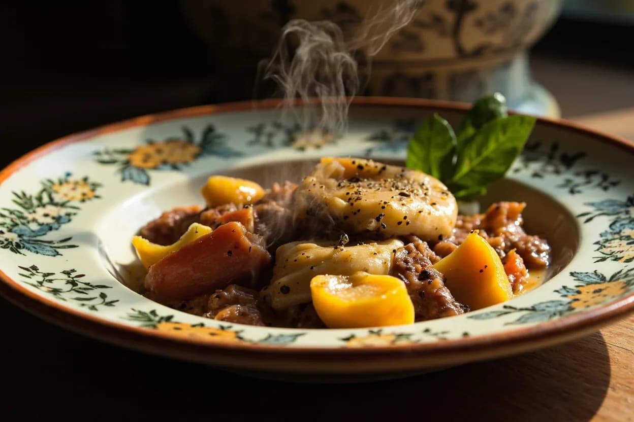 guláš (Czech style) — a signature plate from Czech & Slovak cuisine, prepared in the regional style.