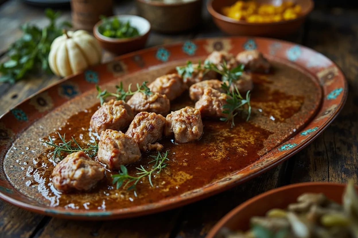 kibbeh nayeh (raw lamb kibbeh) — a signature plate from Druze cuisine, prepared in the regional style.