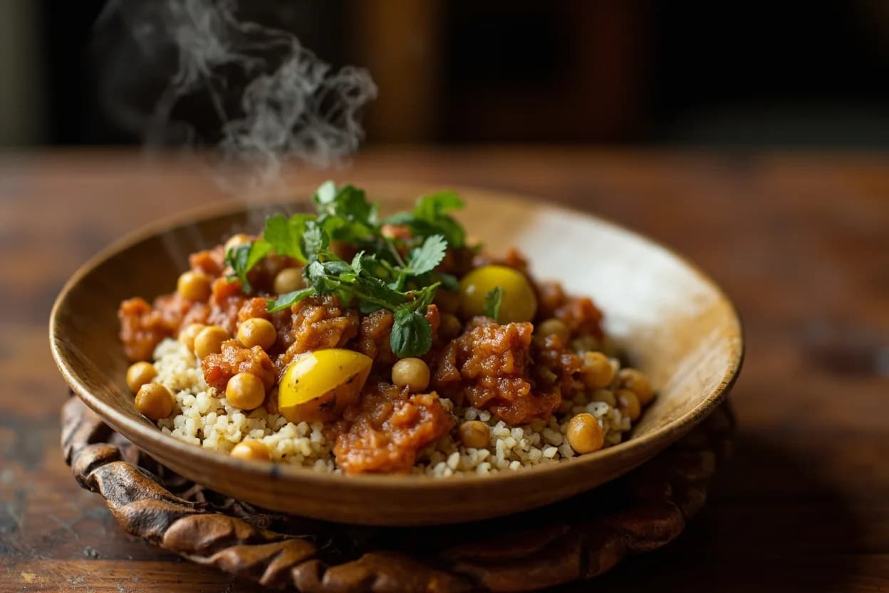 shiro — chickpea flour stew — a signature plate from Eritrean cuisine, prepared in the regional style.