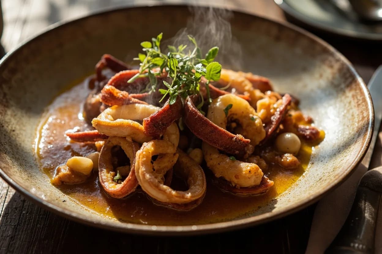 pulpo a la gallega (pulpo á feira) — a signature plate from Galician (Spain) cuisine, prepared in the regional style.
