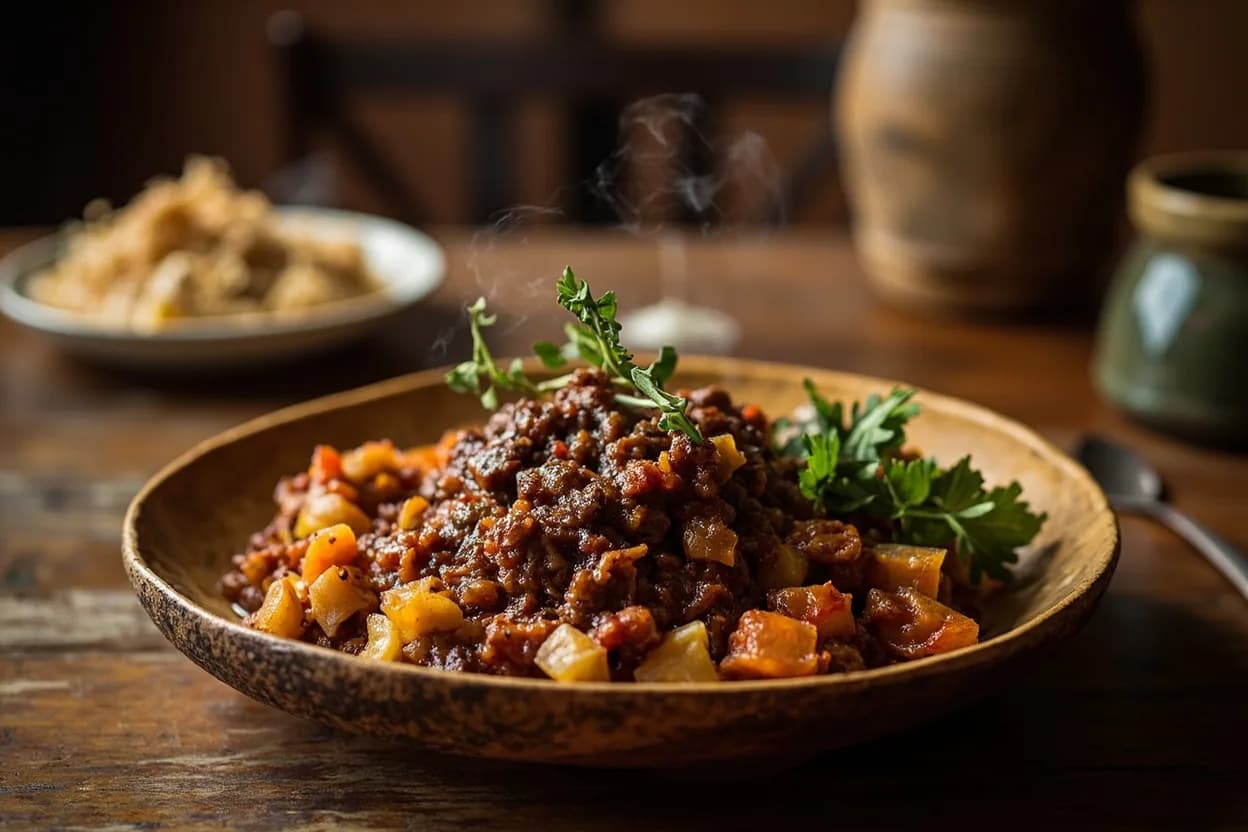 kilishi — a signature plate from Hausa-Fulani (Northern Nigerian) cuisine, prepared in the regional style.