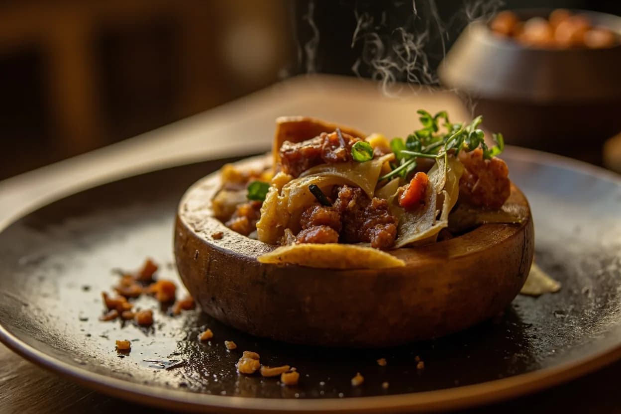 tuwo shinkafa — a signature plate from Hausa-Fulani (Northern Nigerian) cuisine, prepared in the regional style.