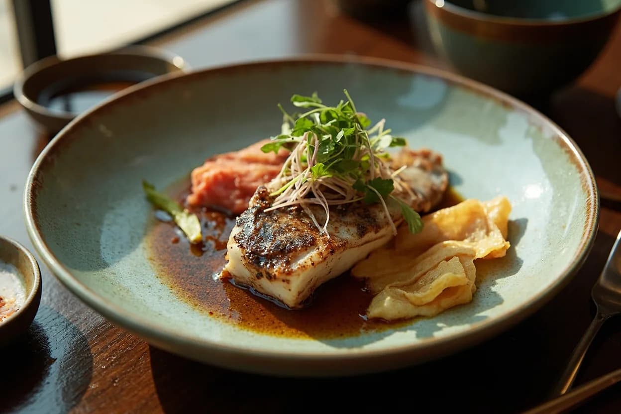 Saikyo-yaki (white miso-marinated grilled fish) — a signature plate from Kyoto Cuisine (Kyo-ryori) cuisine, prepared in the regional style.