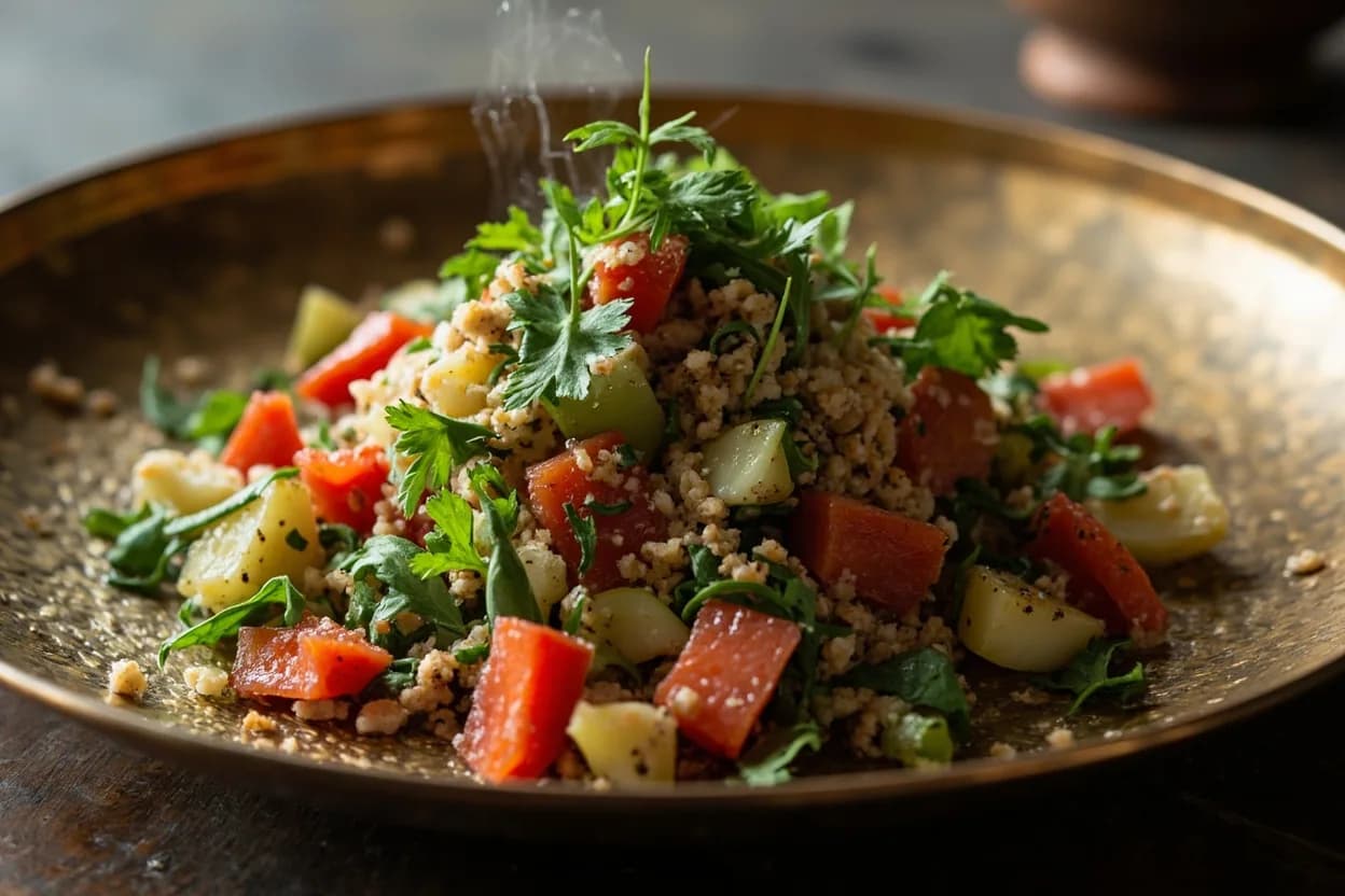 tabbouleh — a signature plate from Lebanese cuisine, prepared in the regional style.