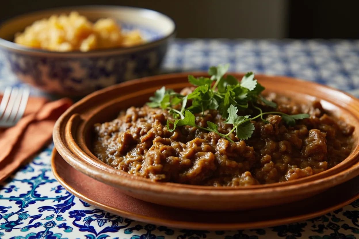 bazin — a signature plate from Libyan cuisine, prepared in the regional style.