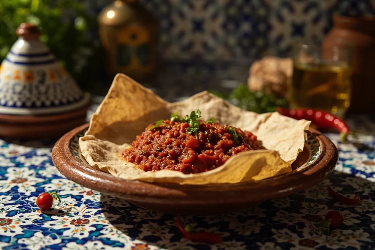 harissa — a signature plate from Maghrebi (North African) cuisine, prepared in the regional style.