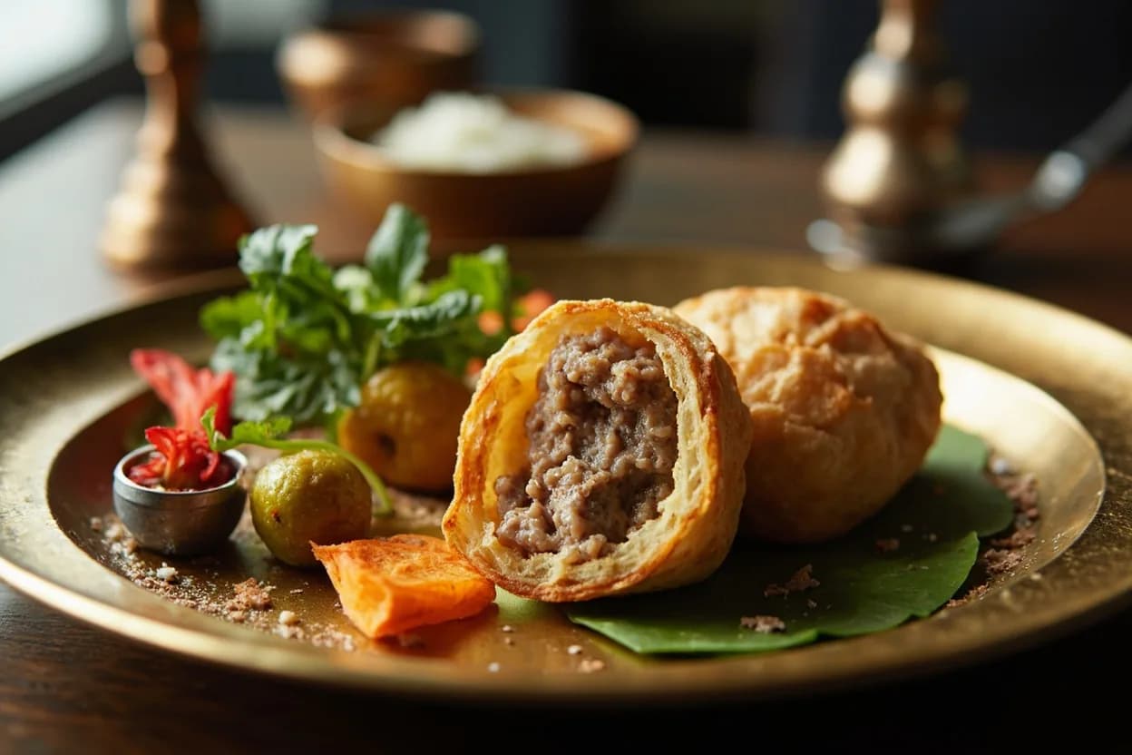 bis keemiya (tuna-stuffed short pastry) — a signature plate from Maldivian (Dried Tuna Cuisine) cuisine, prepared in the regional style.