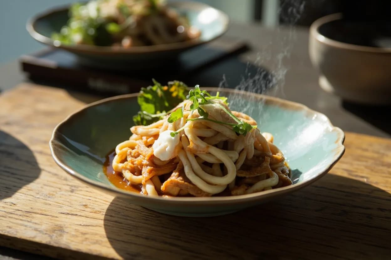 miso nikomi udon — a signature plate from Nagoya (Nagoya-meshi) cuisine, prepared in the regional style.