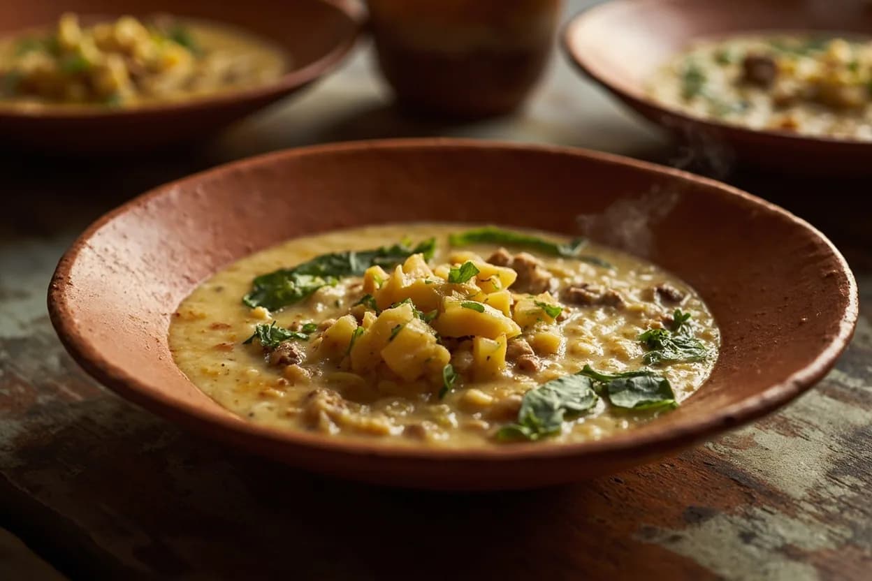 sopa de quinoa con chalona — a signature plate from Novoandina cuisine, prepared in the regional style.
