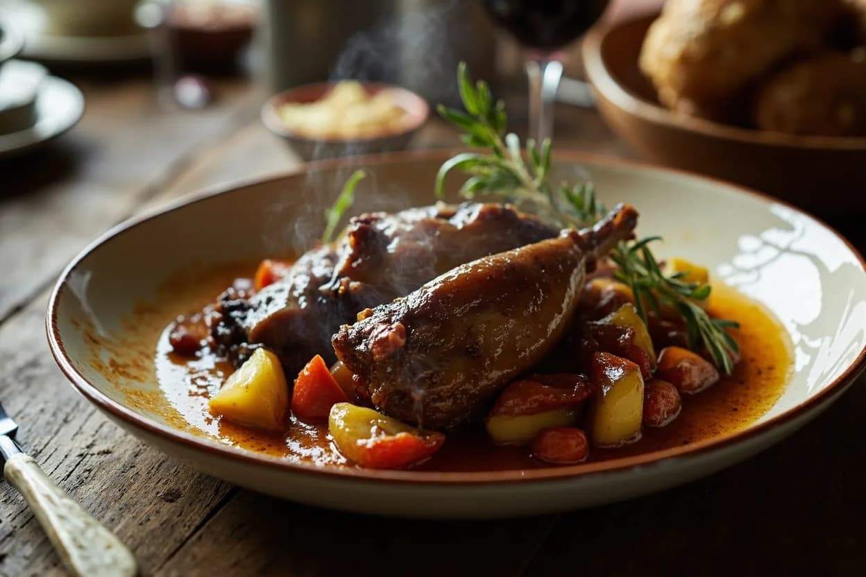 confit de canard — a signature plate from Périgord cuisine, prepared in the regional style.