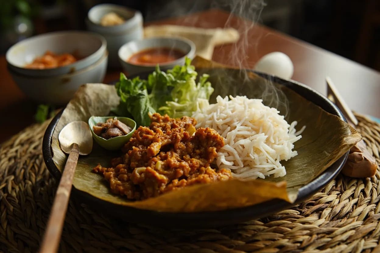 Hainanese chicken rice — a signature plate from Singapore Hawker cuisine, prepared in the regional style.