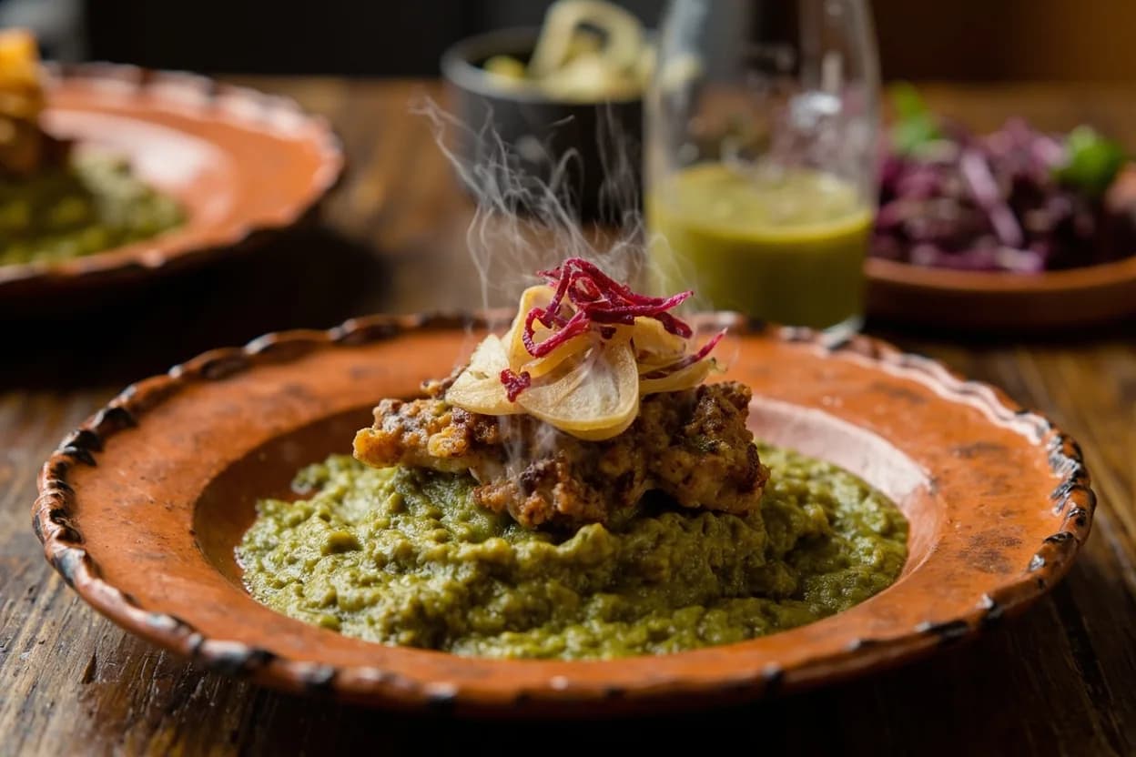 pejelagarto en salsa verde — a signature plate from Tabasqueña cuisine, prepared in the regional style.