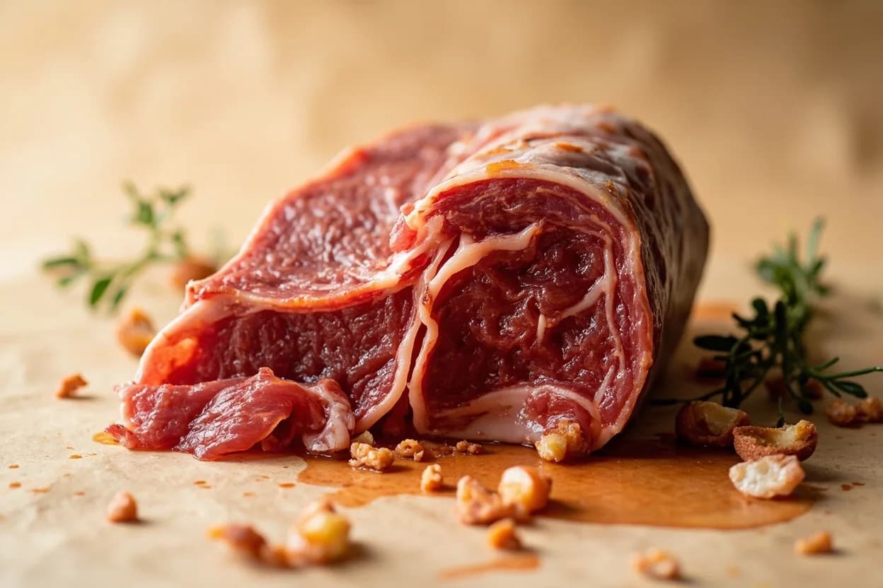 Where the bresaola source cut (eye of round) lives on the source. Hindquarter round primal.