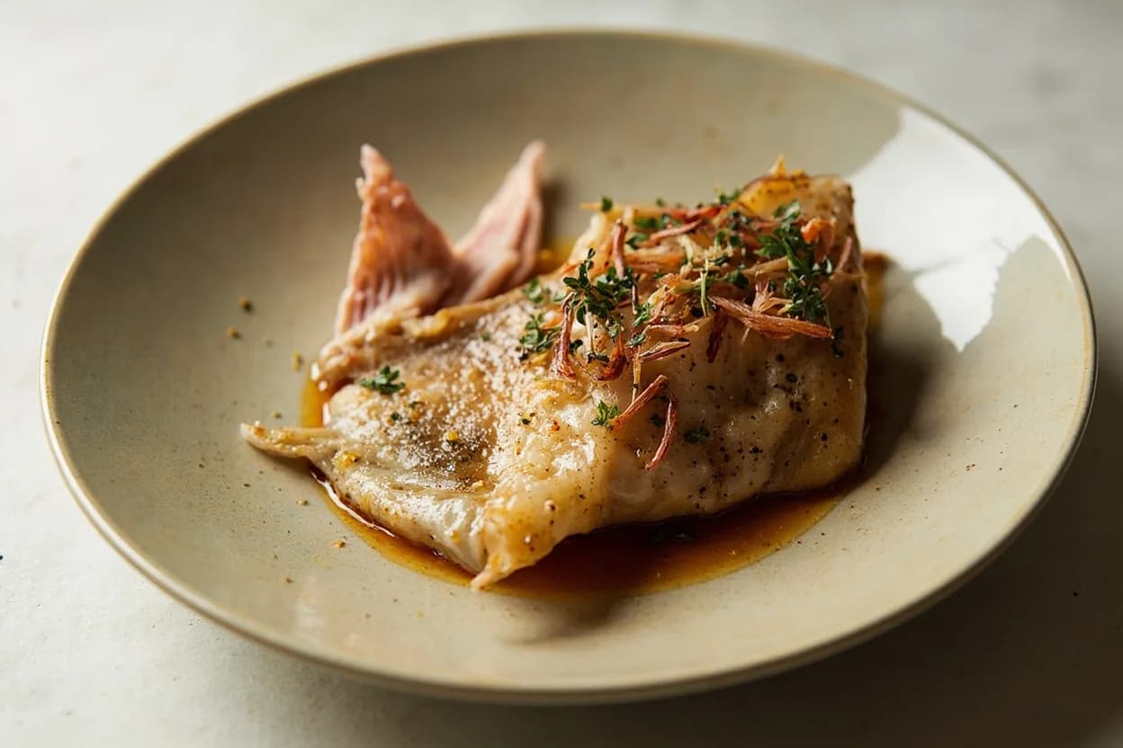 Fish Spine & Collar (Kama) Breakdown prepared the canonical way — Kama-yaki (grilled yellowtail collar). Place the fish on a stable board, head toward you. Identify the gill plate edge; the collar begins just behind it.