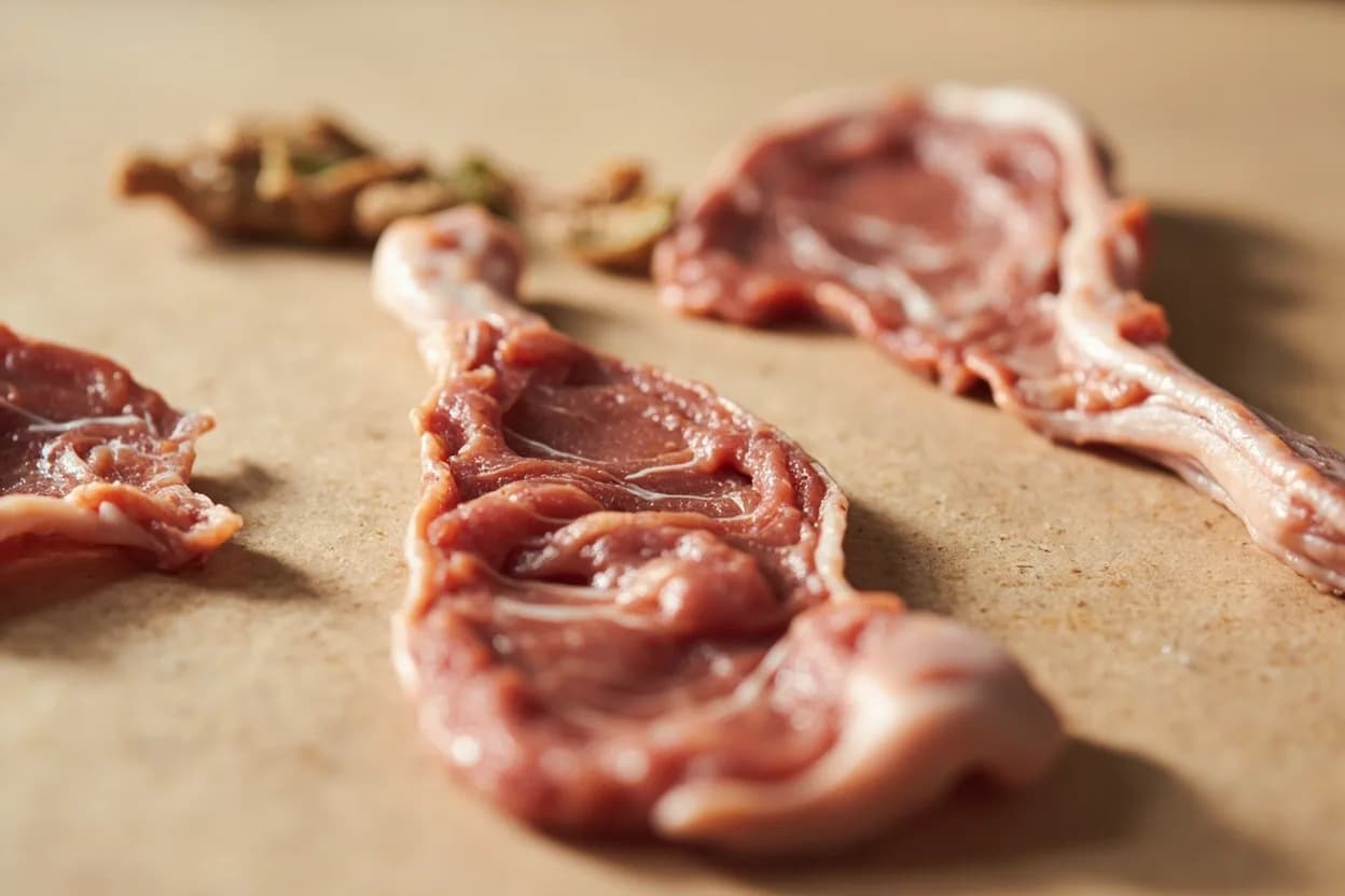 Where the pork collar — thai larb slice (moo yang) lives on the source. The collar primal spans the last two to three cervical vertebrae through the first two thoracic vertebrae — anatomically, it is the neck muscles dorsal to the spine (complexus, splenius, serratus) an….