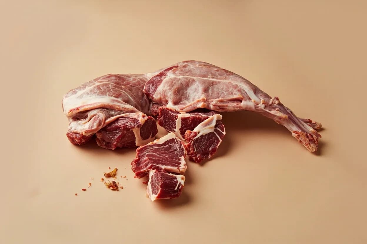 Where the pork primal cuts (western) lives on the source. The full pork carcass runs from the snout to the tail.