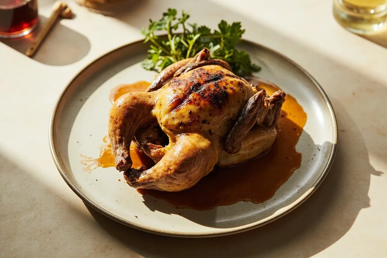 Spatchcock / Butterfly (Poultry) prepared the canonical way — Spatchcock roast chicken. STEP 1 — Remove the backbone: place bird breast-side down. Using sturdy kitchen shears, cut along both sides of the backbone from tail to neck. Remove the backbone and reserve for stock.