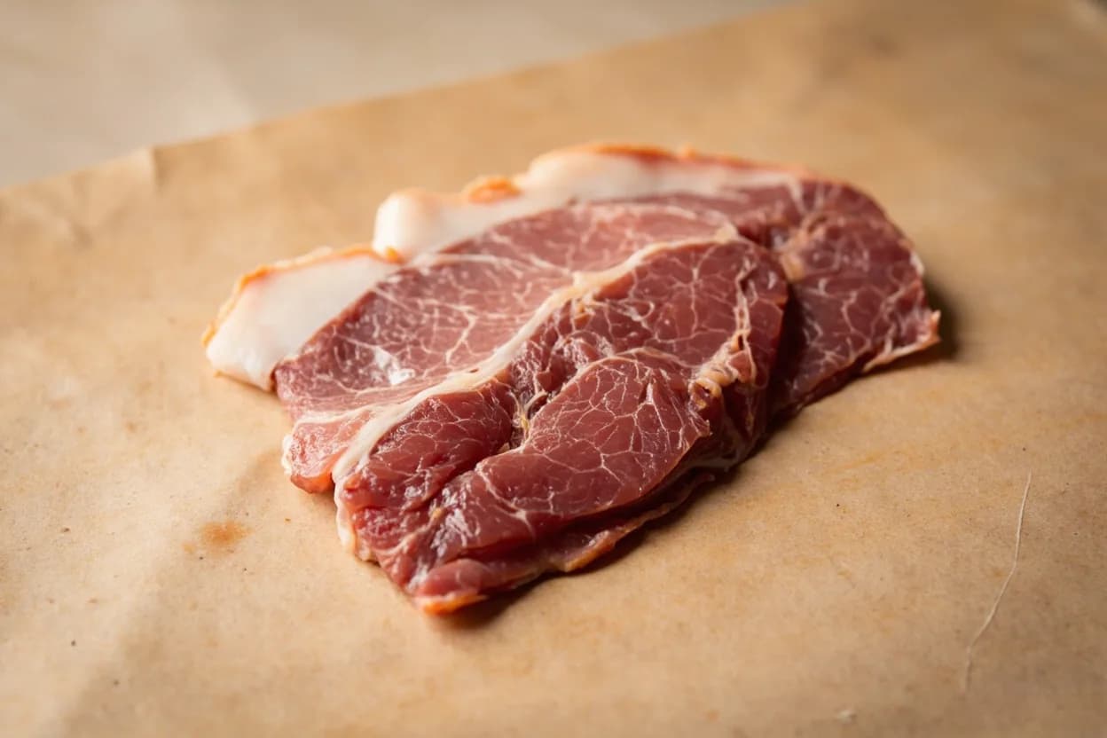Where the veal scallopine / escalope lives on the source. The top round (noix / fesa) is the largest muscle of the veal leg's medial surface — the semimembranosus and adductor group.