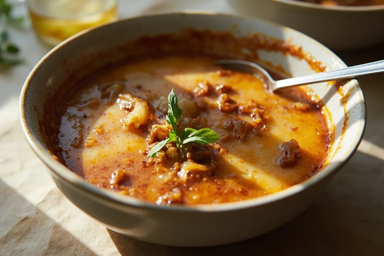 Caramelization of Onions: Time-Temperature Relationship in practice — French onion soup (soupe à l'oignon gratinée). Adding a splash of water or stock to a hot pan when onions start to stick drops the surface temperature instantly and redistributes moisture, allowing internal steaming to continue before browning resumes.