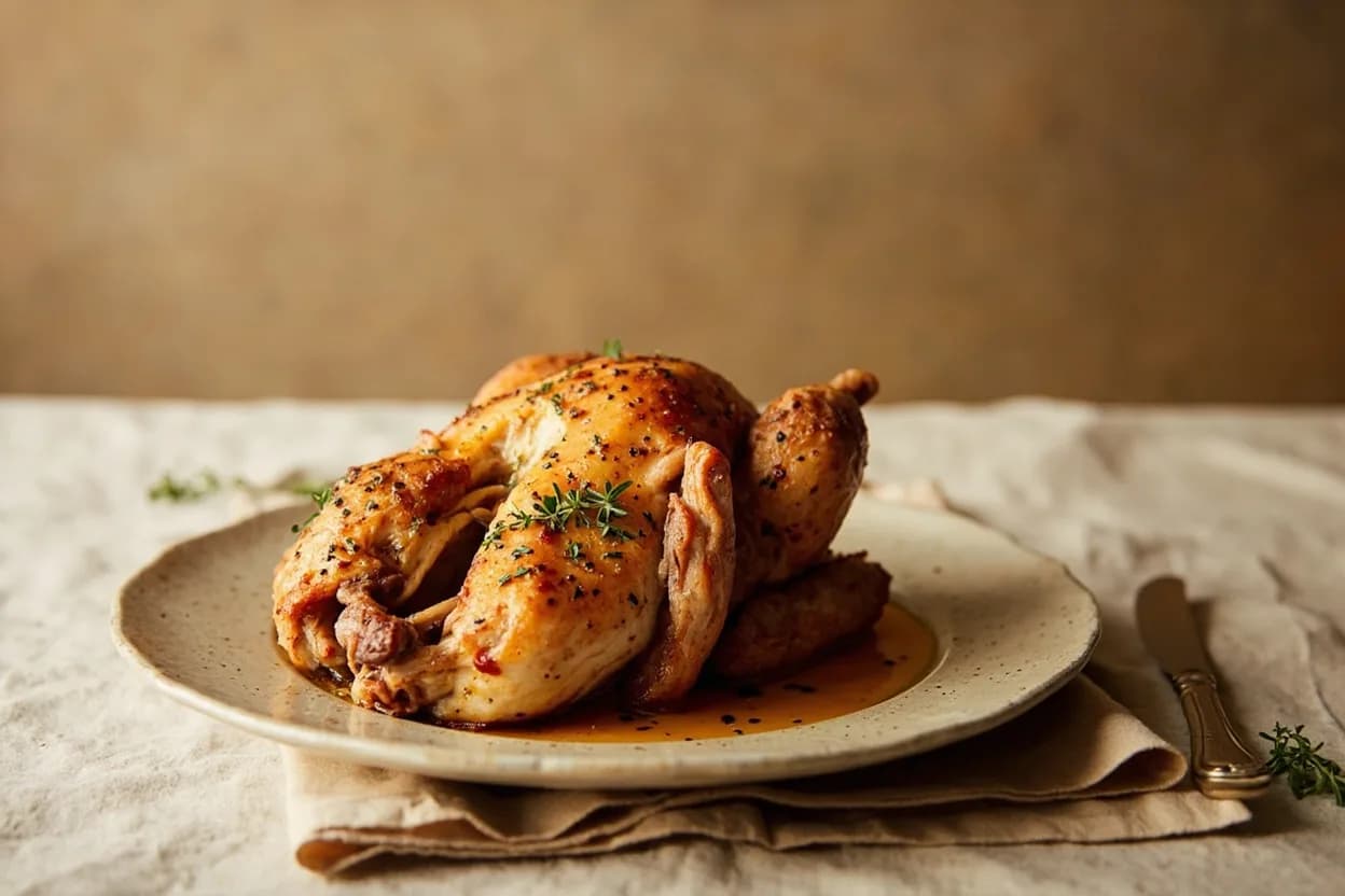 Chicken Thighs vs. Breast Doneness Targets in practice — Roast chicken (whole bird presents the thigh-breast doneness challenge most acutely). When roasting a whole chicken, the breast and thigh are thermally mismatched.
