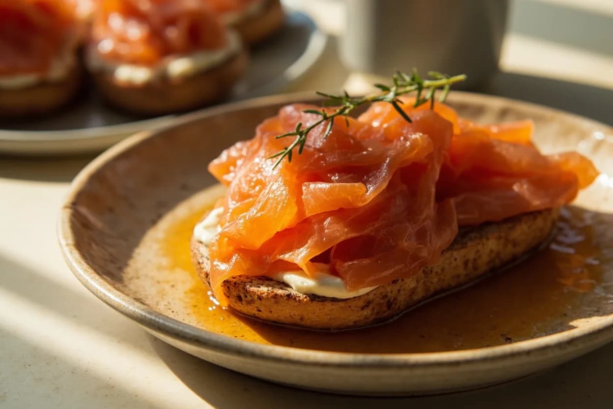 Cold-Smoked Fish Safety Temperature in practice — Scottish cold-smoked salmon (smoked salmon on bagels). Cold-smoked salmon (Scottish smoked salmon, lox, nova) and hot-smoked salmon are fundamentally different products that are frequently confused.