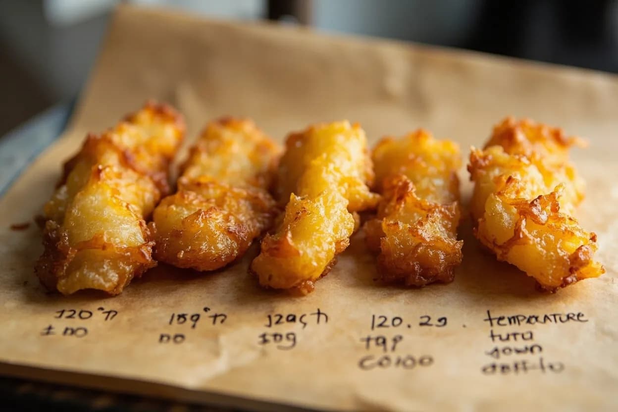 Deep-Fry Oil: Temperature Zones in context — the stages just below and above, side-by-side. Deep-frying is a dry-heat cooking method in which food is submerged in oil maintained at controlled temperatures between roughly 150°C and 200°C (300–390°F). Target reference 150–200°C / 300–390°F across low, standard, and high zones.