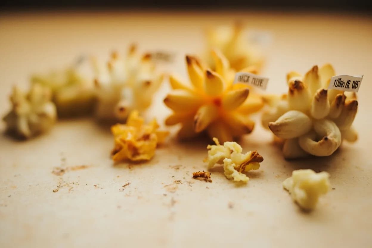 Hominy Bloom (Pozole Flowering) in context — the stages just below and above, side-by-side. Hominy bloom, called floreado in Mexican cooking, describes the physical transformation of dried pozole-grade hominy (maíz cacahuazintle or similar large white corn) when fully cooked: the tip (pedic… Target reference range.