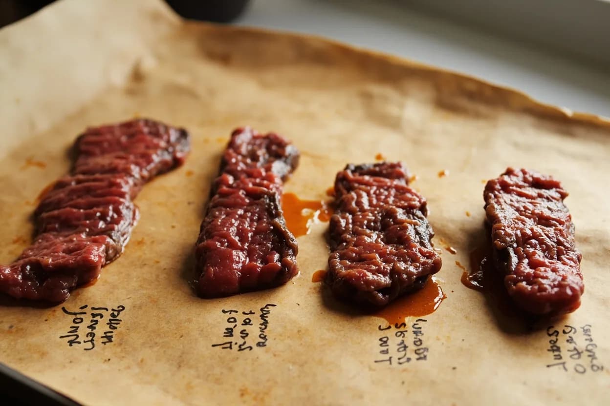 Stir-Fry Beef: Velveting & Rare-Through Stage in context — the stages just below and above, side-by-side. In Chinese stir-fry technique, thin-sliced beef is velveted — marinated in a mixture of egg white, cornstarch, and often baking soda (sodium bicarbonate) or bicarbonate — before a pre-cook pass throu… Target reference Approximately 65–70°C (149–158°F) internal, achieved in seconds at wok temperatures of 175–230°C.