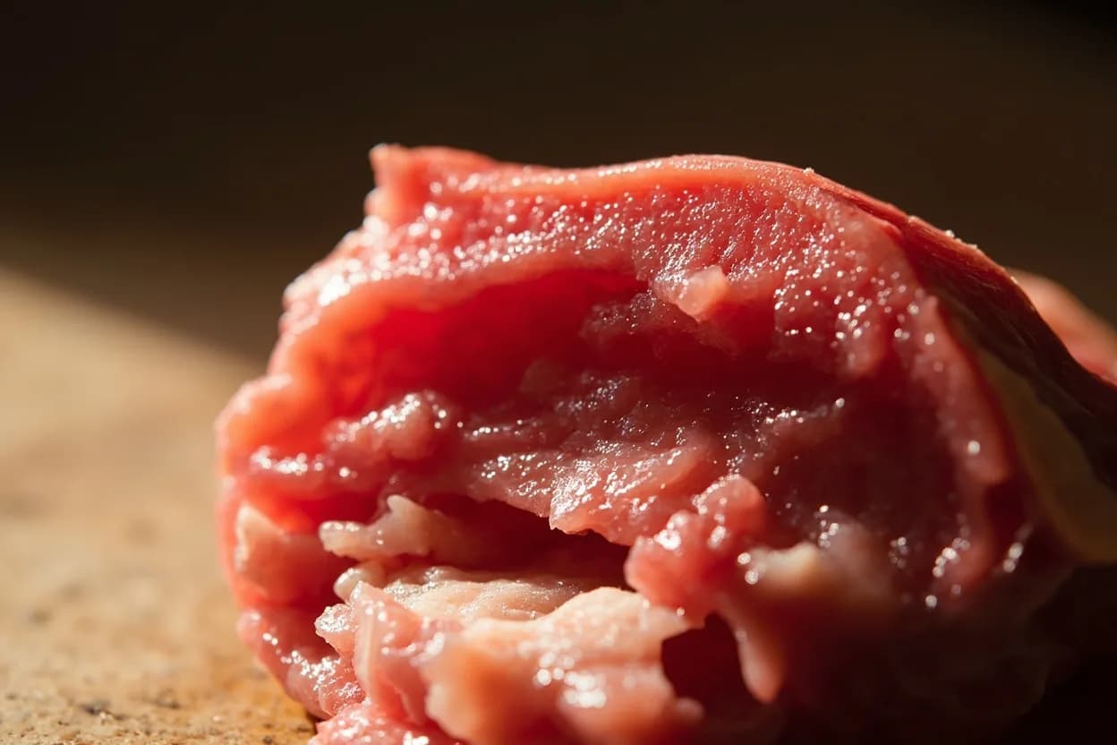Wagyu Doneness Stages at 50–55°C (122–131°F) preferred for A4–A5; up to 57°C (135°F) acceptable for American Wagyu. Wagyu's intramuscular fat, exceptionally high in monounsaturated fatty acids (particularly oleic acid), has a lower melting point than commodity beef fat (tallow). Visual cues: Deep red to bright pink center — essentially rare to medium-rare visually, Fat visible throughout the slice appears translucent and glistening, not white or waxy, Mouthfeel is rich and silky; fat melts on the tongue immediately.