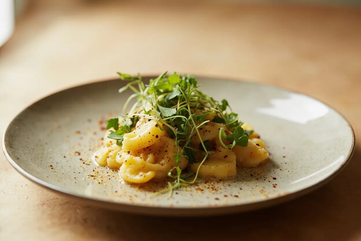 Browned Butter in its element — Sole meunière. Adventurous crossover: Miso — Whisking white or red miso into warm beurre noisette doubles the Maillard-savory depth — an umami-fat sauce of unusual power for noodles, fish, or roasted mushrooms..